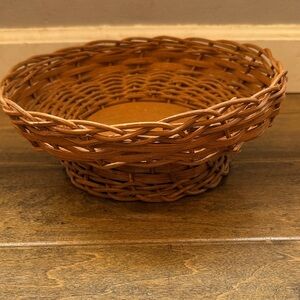 Woven Decorative Wicker Bowl - Brown